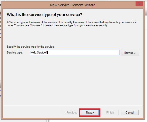 open the service reference